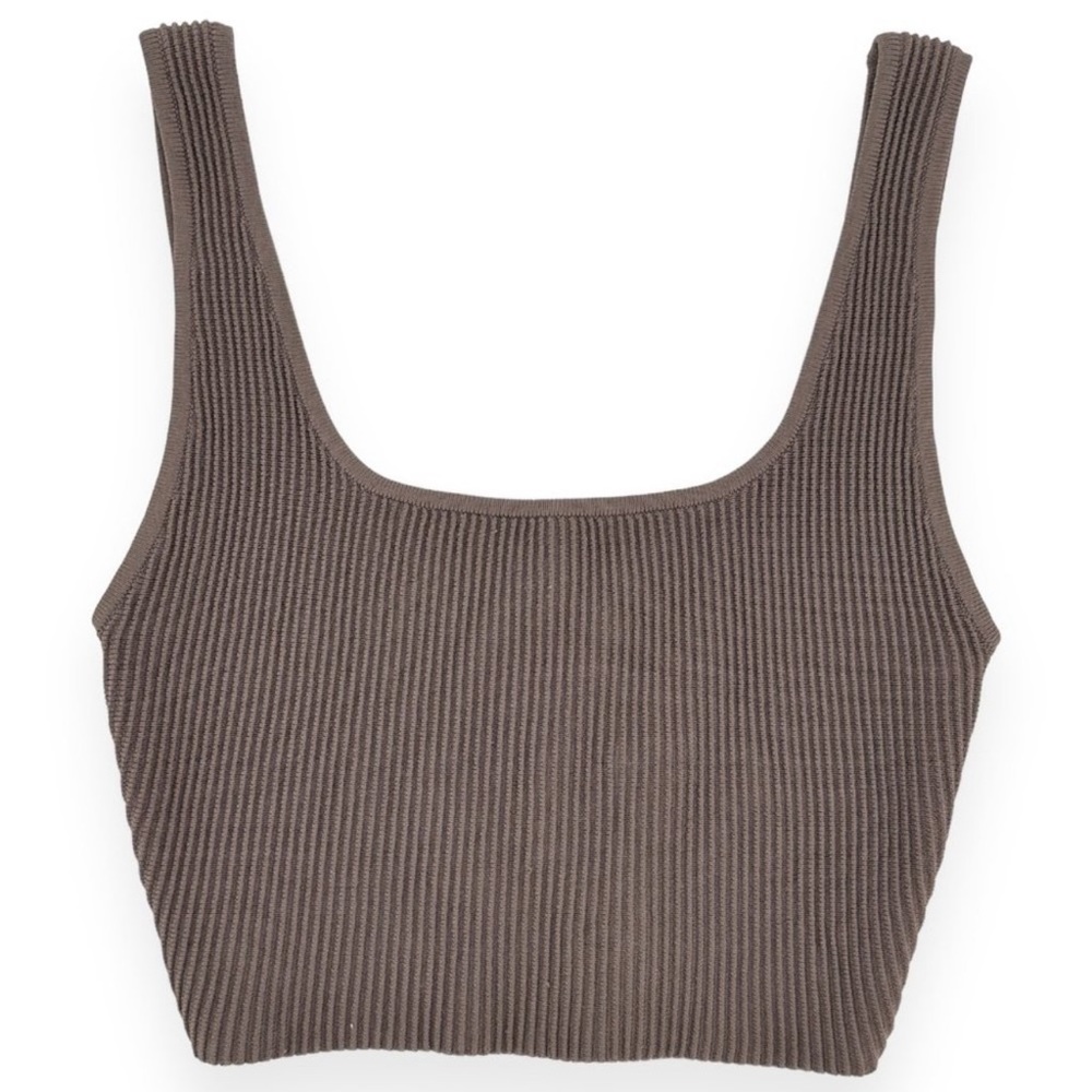 Aritzia Babaton taupe sculpt knit tank
